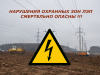 карточки, информирующие население и организации о недопустимости несанкционированных действий в охранной зоне ВЛ